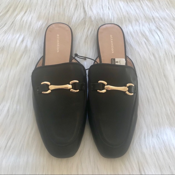 attention Shoes - LAST CHANCE NWT Black Slipper Flats